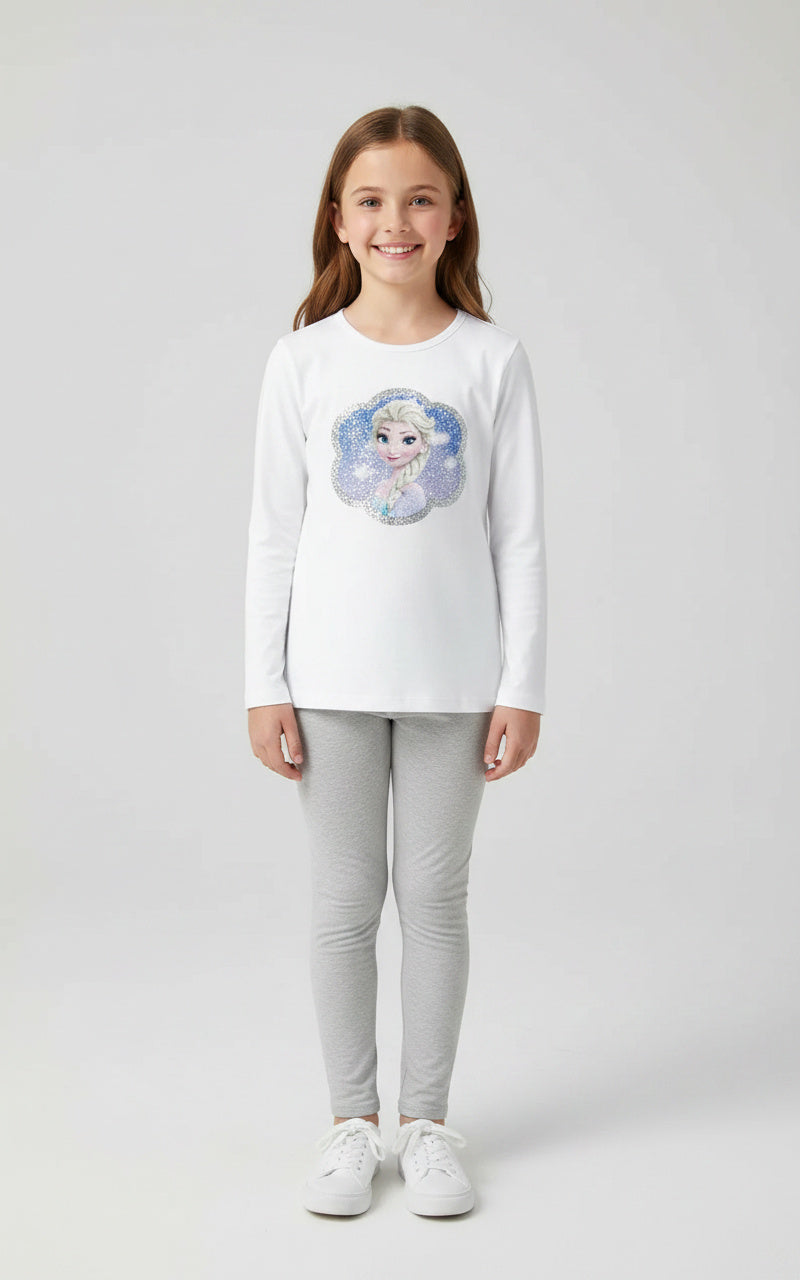 Frozen 2in1 Sequin Long Sleeve Shirt for Kids