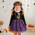 Adorable Skeleton Halloweeen Long Sleeve Dress 