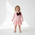 Cotton Dress With Elegant Bow for Special Occasions