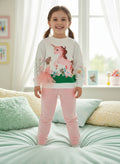 Pony Pattern 2pcs/set Girls Long Sleeve Sweatshirt