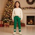 Santa Sequin Cotton Leggings