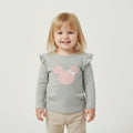 Grey Cotton Minnie Mouse Long Sleeve Shirt