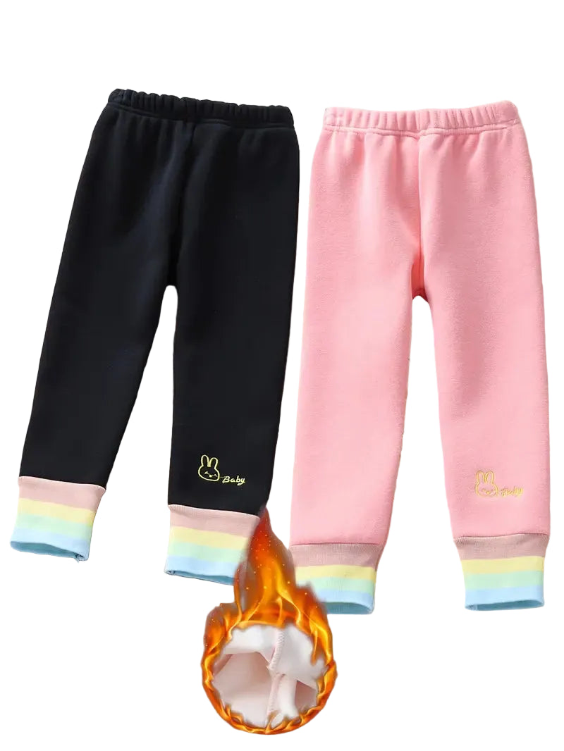 5T Warm Fleece Cute Leggings Pants