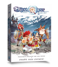 Board game box titled 'Dream Quest' with characters and fantasy elements on a white background