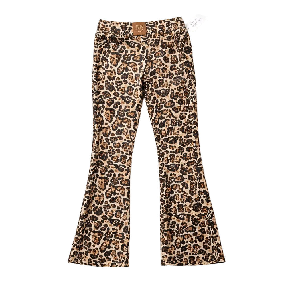 Leopard print pants on a white background