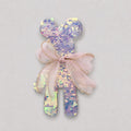 Adorable Bear Sequin Bow Patch