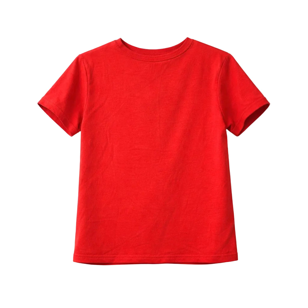 Red t-shirt on a white background