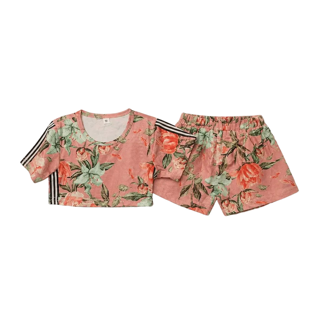 2t pink two piece outfit set