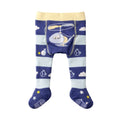 Children's tights with helicopter design on a white background