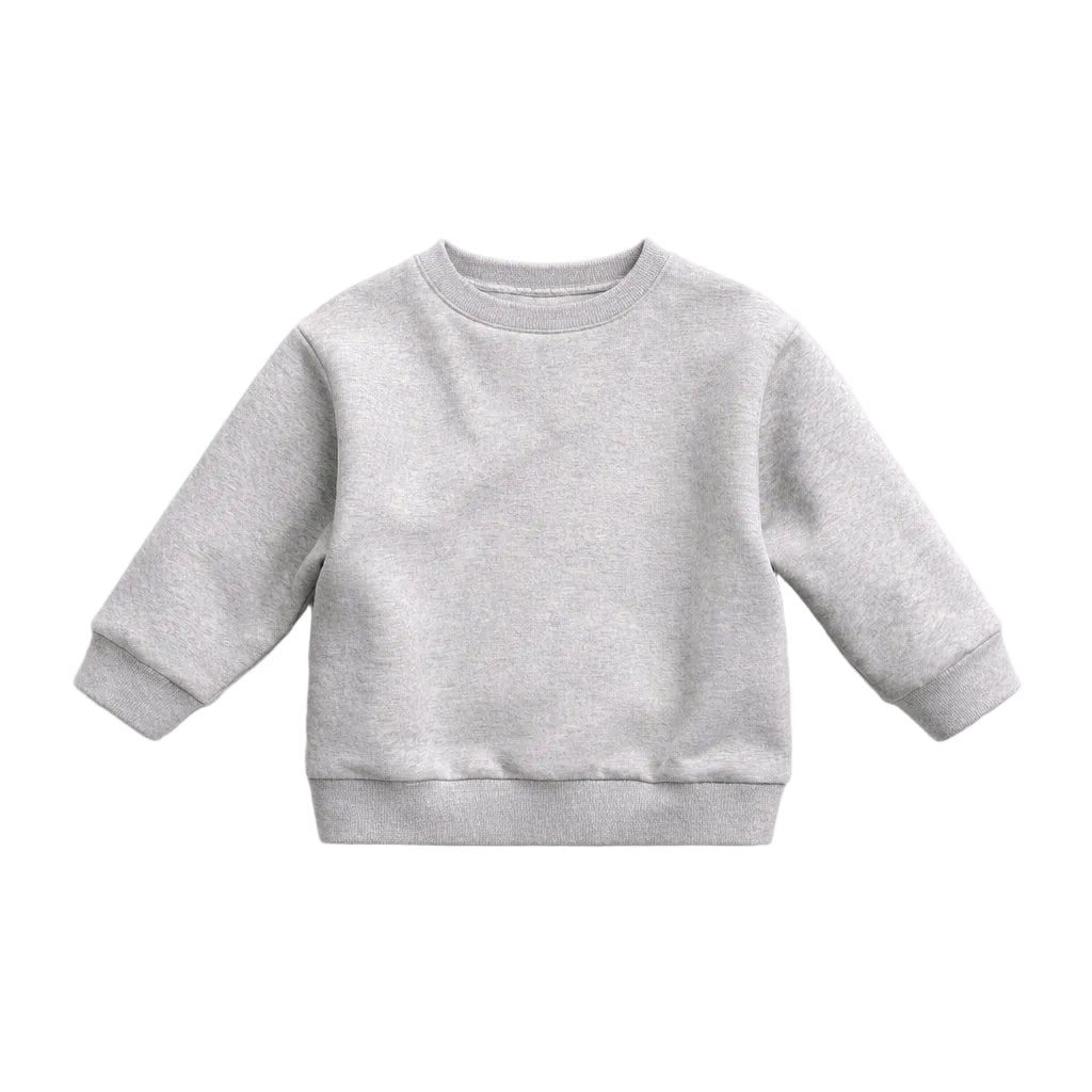 Gray sweatshirt on a white background