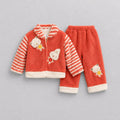 18m Thick Fleece Two Piece Set For Baby Girl