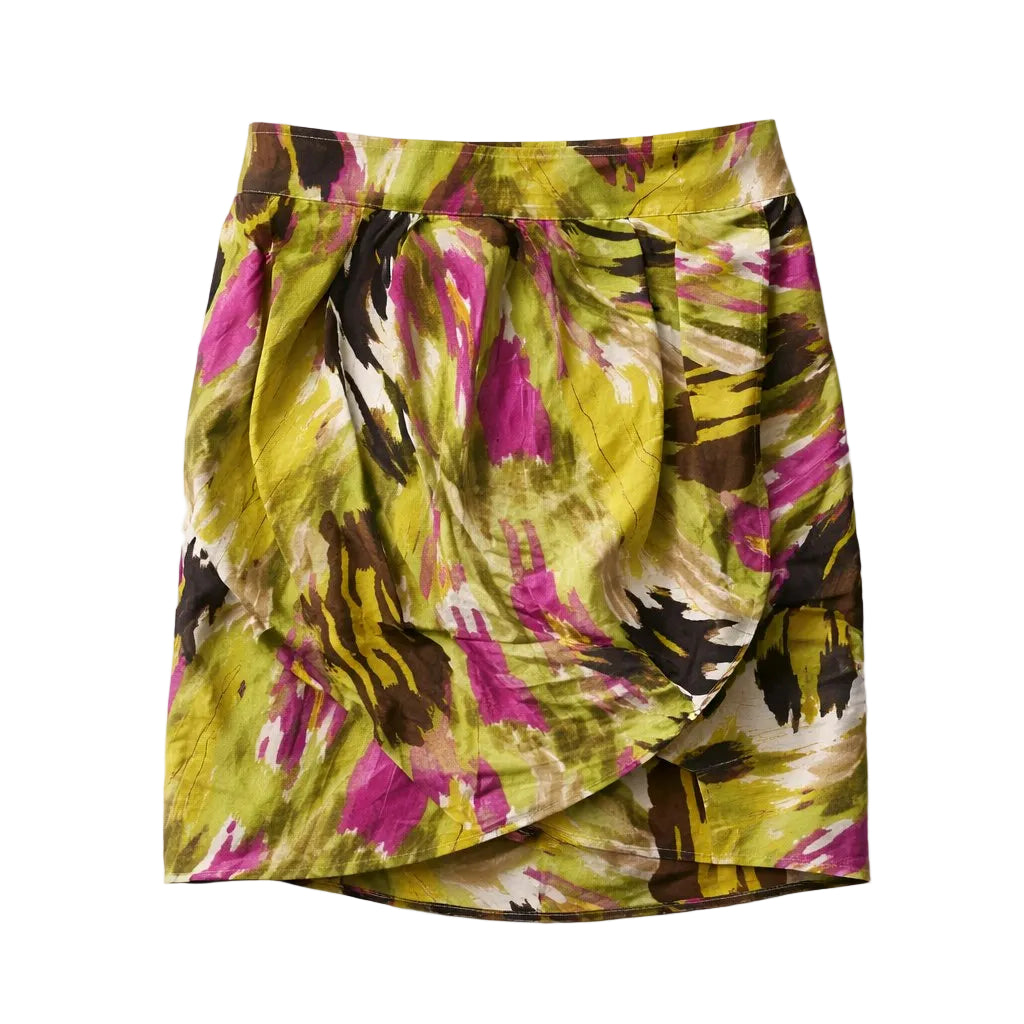Floral patterned skirt on a white background