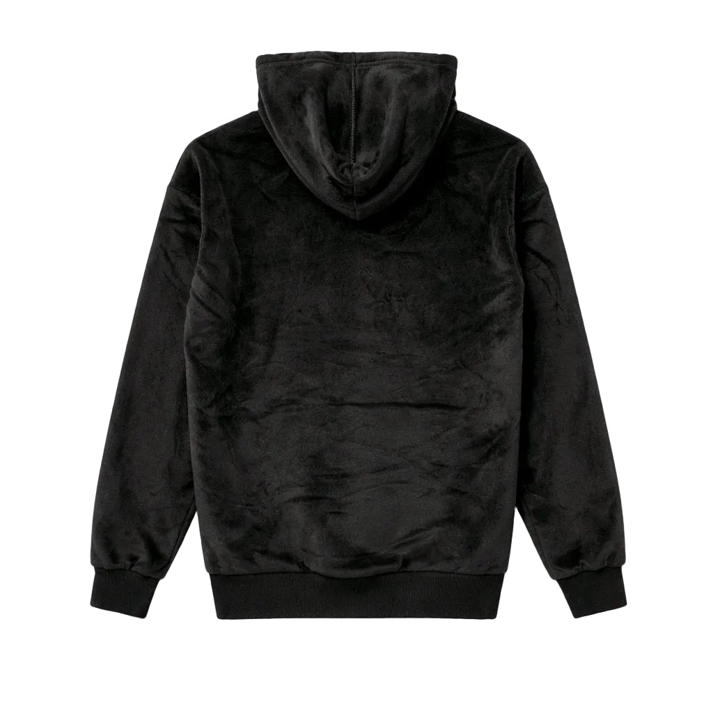 Black hoodie on a light gray background