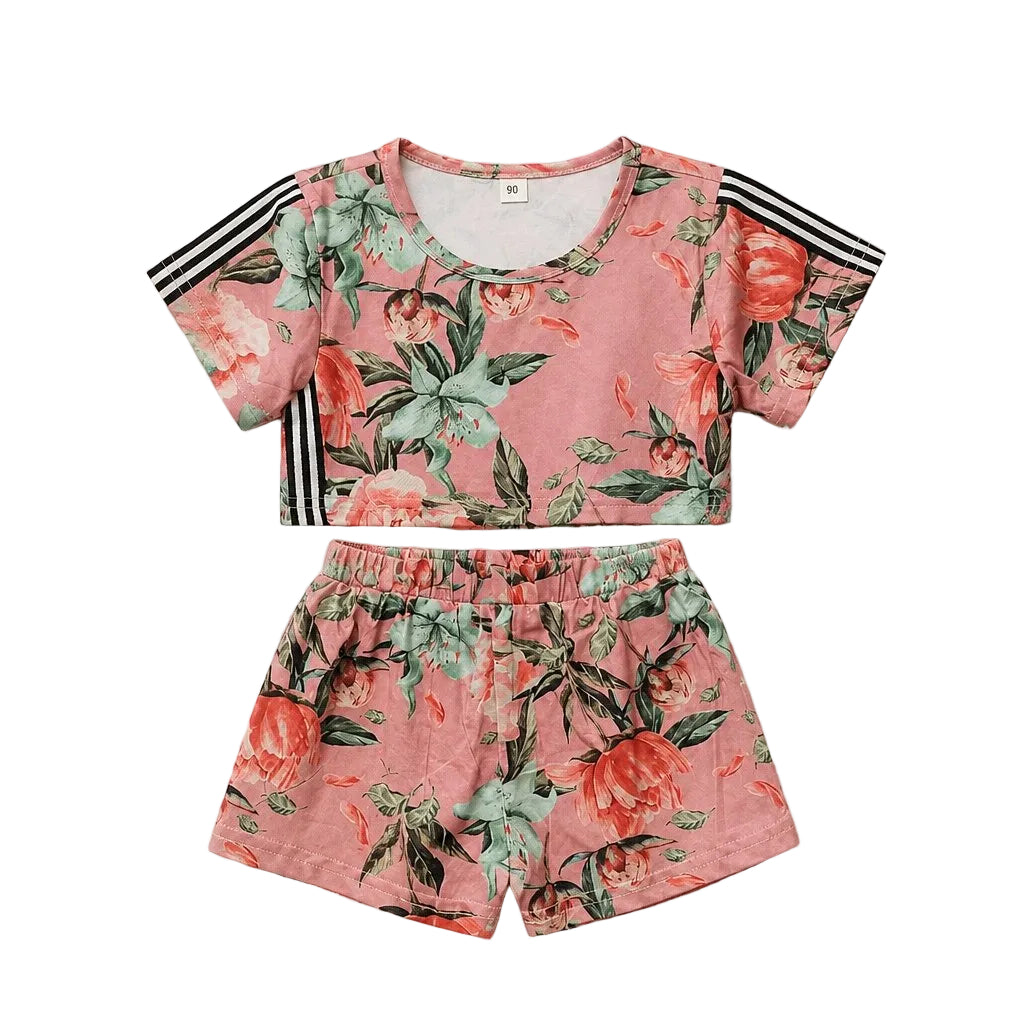 2t pink two piece outfit set