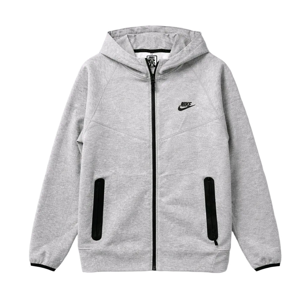 Nike Men Grey Full-Zip Hoodie Size Small - Comfort
