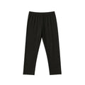Black pants on a light gray background