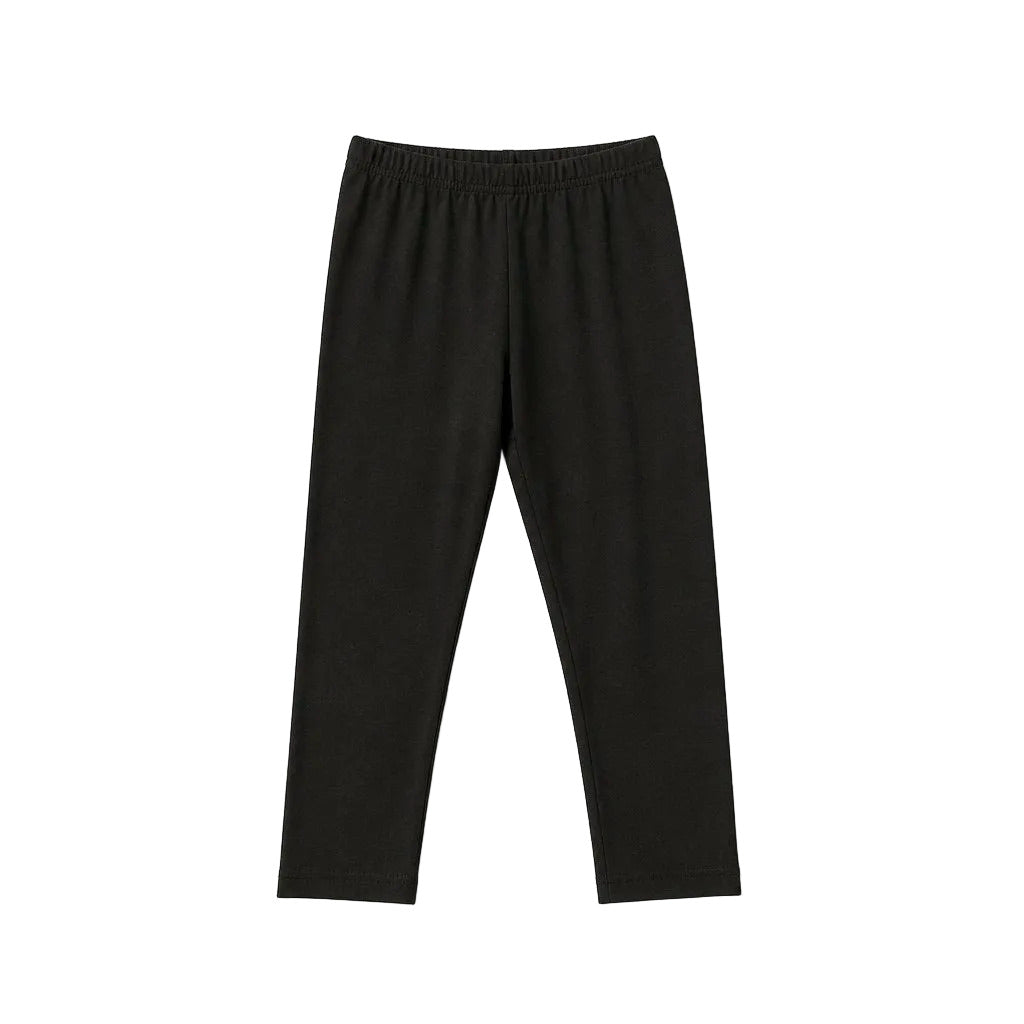 Black pants on a light gray background