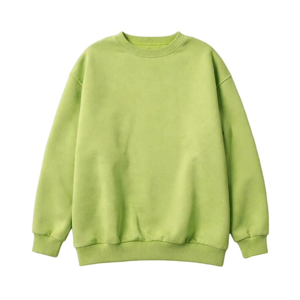Green sweatshirt on a white background