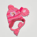 Pink Striped Disney Frozen Hat and Gloves Set