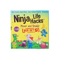 Ninja Life Hacks: Mover and Shaker Box Set book on a light gray background. The book cover features a bright yellow-to-green gradient with colorful cartoon ninja characters and bold black title text.