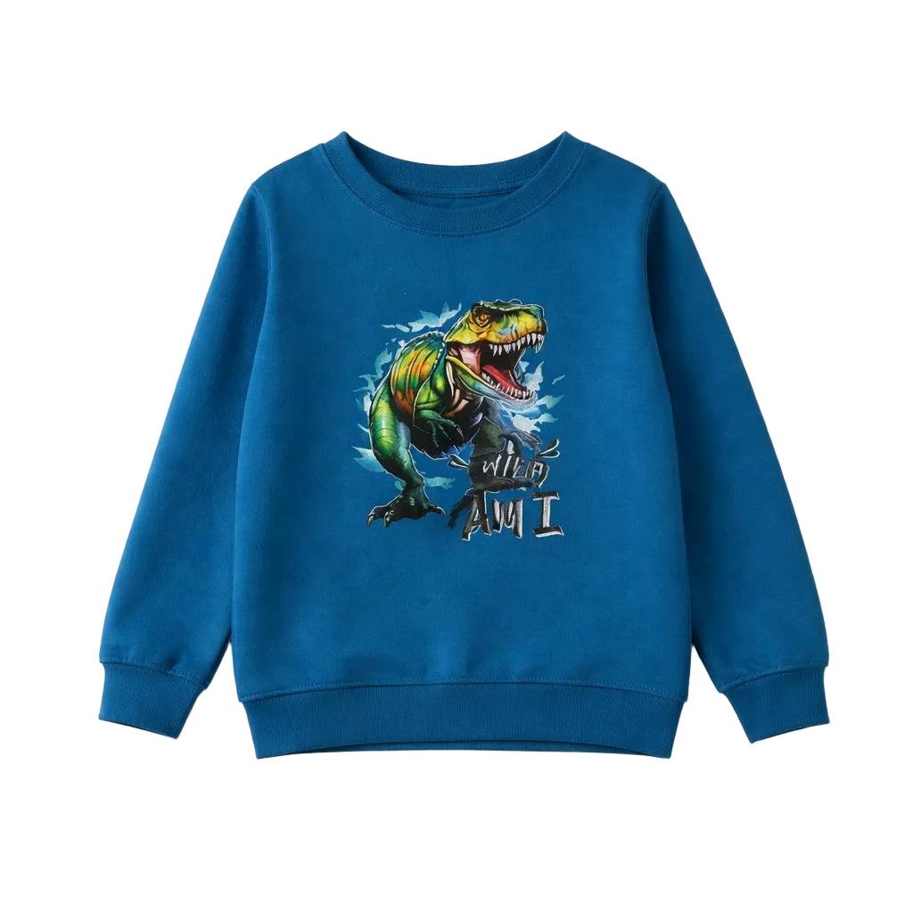 4T Blue Dinosaur Kids Sweatshirt