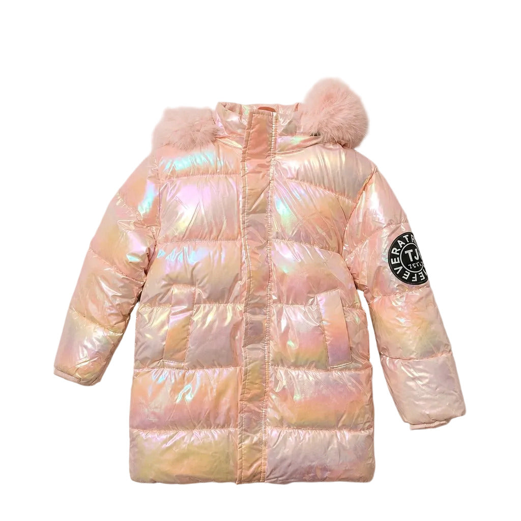 Shinny Warm Pink Winter Coat