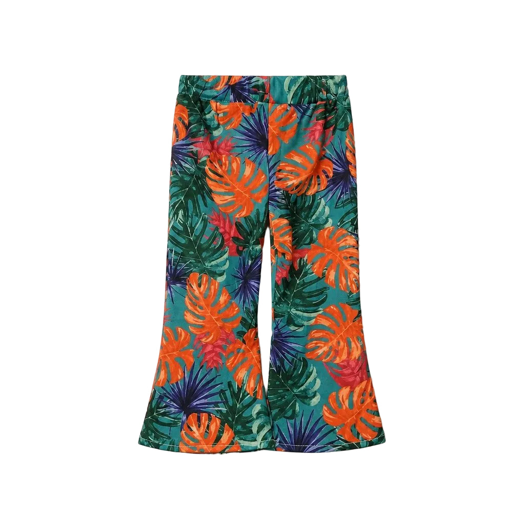 Flower Green Orange Floral Pants Size 2