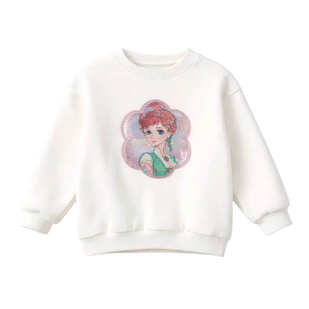 Frozen Velvet Thicken Sweaters With Changeable Sequins