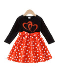 Polka Dot Heart Valentine Black And Red Dress 4 - Chic