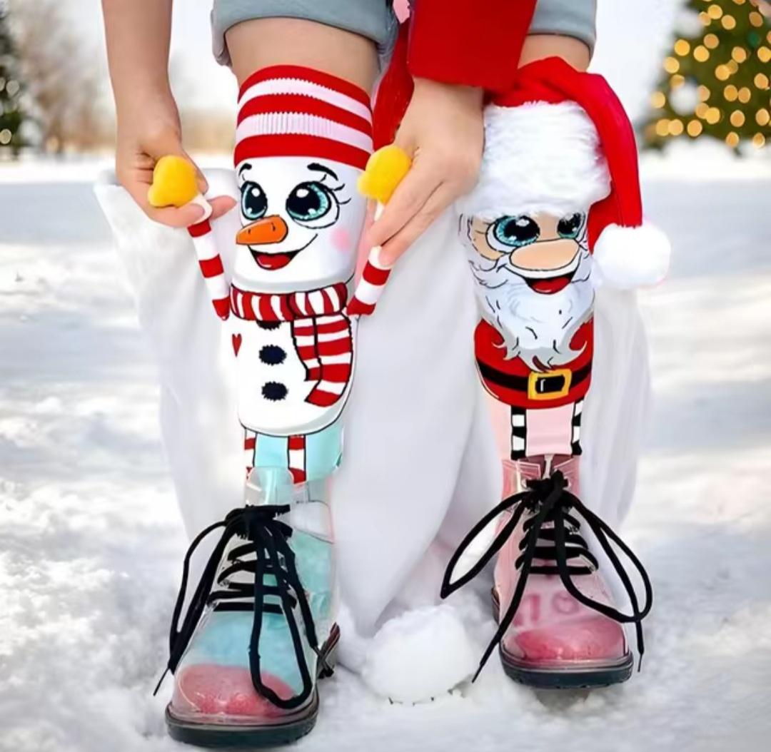 Get into the holiday spirit with our 3D Christmas Socks Elf & Santa! One size fits all, making them perfect for everyone. Order now!