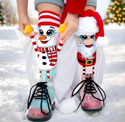 Get into the holiday spirit with our 3D Christmas Socks Elf & Santa! One size fits all, making them perfect for everyone. Order now!
