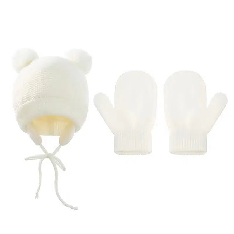 Baby hats and mittens 3 piece set for infants
