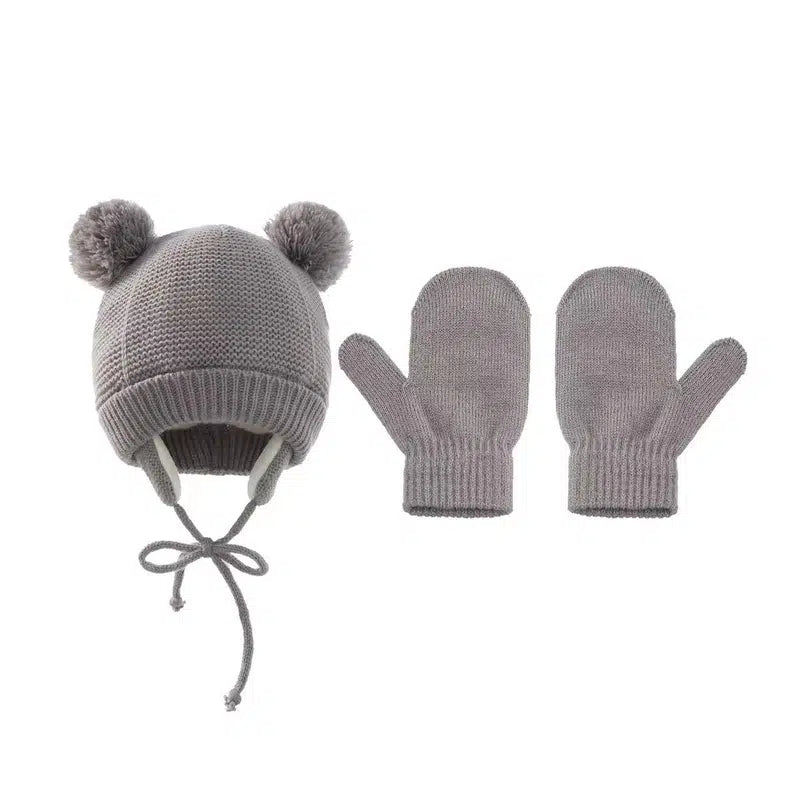 Baby hats and mittens 3 piece set for infants